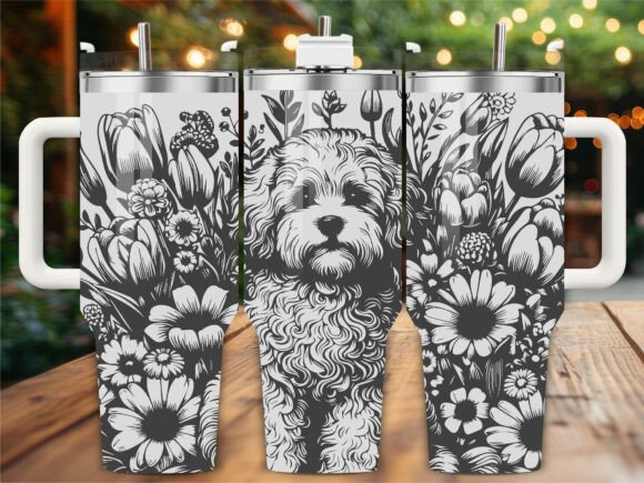 Adorable Puppy Tumbler Wrap: Tumbler Wraps Graphics Review
