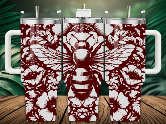 Bloom Floral Bee Tumbler Graphics and Tumbler Wraps Review