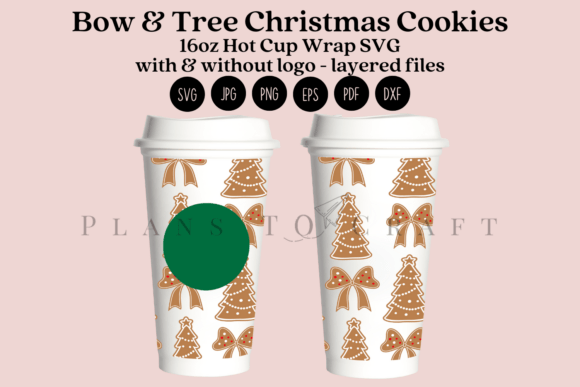 Bow Christmas 16oz Hot Cup Tumbler Wrap Graphics and Tumbler Wraps Review