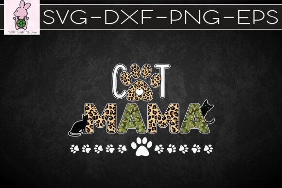 Cat Mama Cat Lovers Cat Paw SVG for Crafts & Graphics