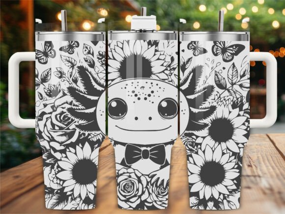 Cute Axolotl Tumbler Wrap Graphics for Tumbler Wraps