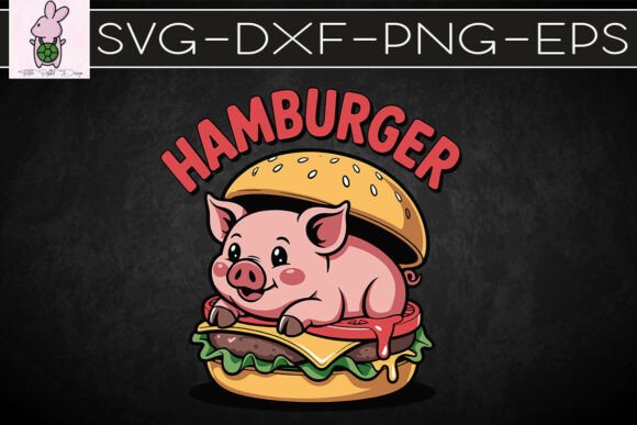 Cute Pig Hamburger Funny Pun SVG: Real Embroidery Review