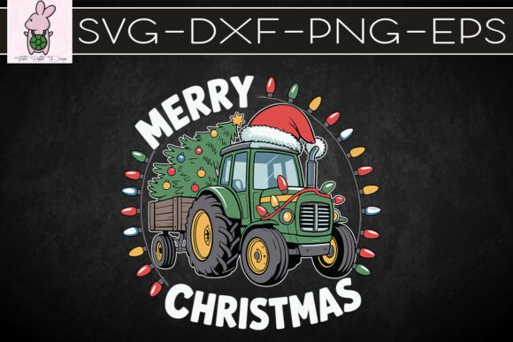 Festive Tractor Xmas Tree SVG: A Designer Review for Crafts & Graphics