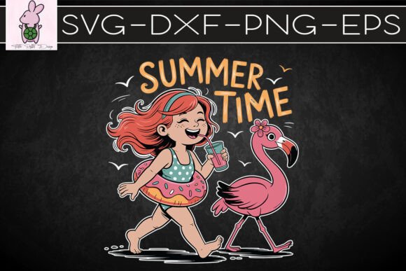 Graphics for Crafts: Summer Time Flamingo Chill Vibes SVG