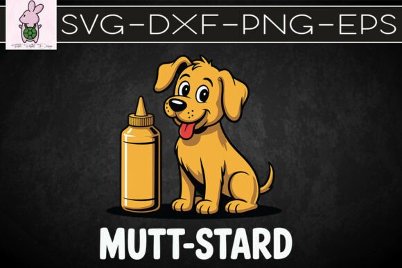 Mutt-stard Funny Doggy Mustard Pun SVG for Craft Graphics
