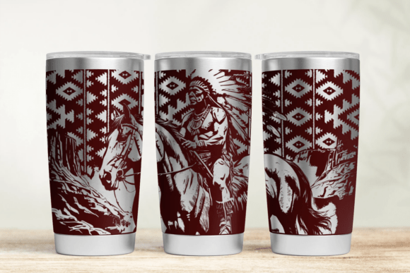 Native American Laser Engraving Graphics for Tumblers