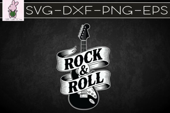 Rock and Roll Guitar Electric Music SVG for Graphics & Crafts