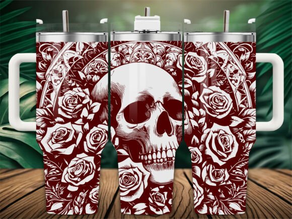 Roses Skull Tumbler Wrap: Graphics & Tumbler Wraps Review