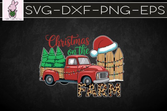 Rustic Christmas Farm Truck SVG: Graphics & Crafts for Local Brands