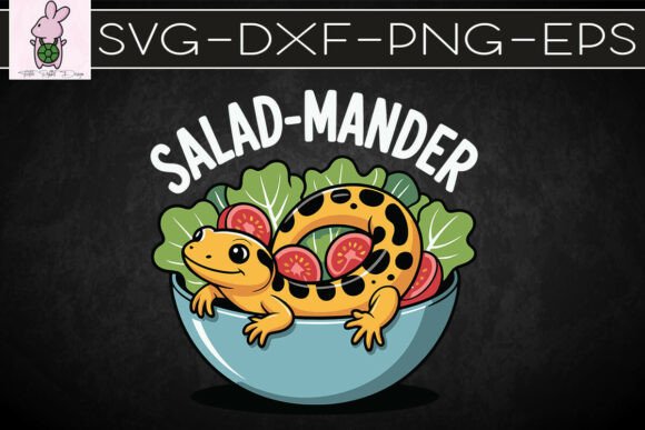 Salad-mander: Funny Salamander SVG for Crafts & Graphics