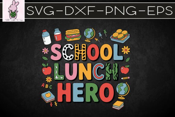 School Lunch Hero Sublimation PNG: Graphics for Crafts & Brands
